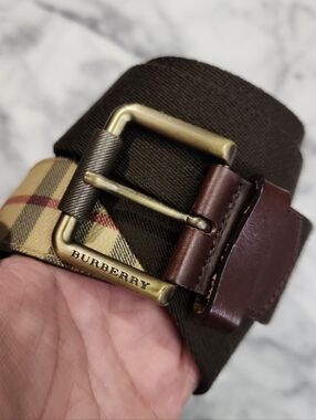 Authentic Nova Check Burberry Belt Fits 33"-37"